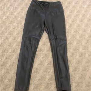 Brown Vegan Leather Leggings